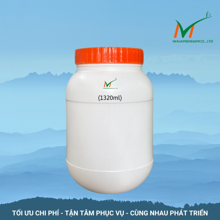 Hủ nhựa HDPE 1kg thân tròn