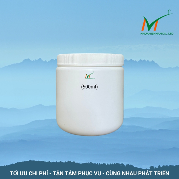 Hũ nhựa HDPE 300g tròn nắp vặn
