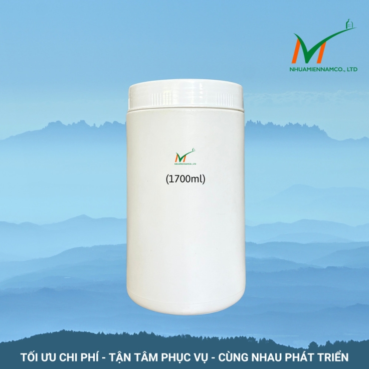 Hủ nhựa HDPE tròn 1kg