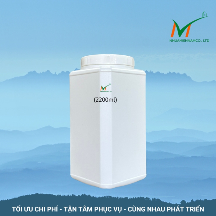 Hủ nhựa vuông 2kg giá rẻ