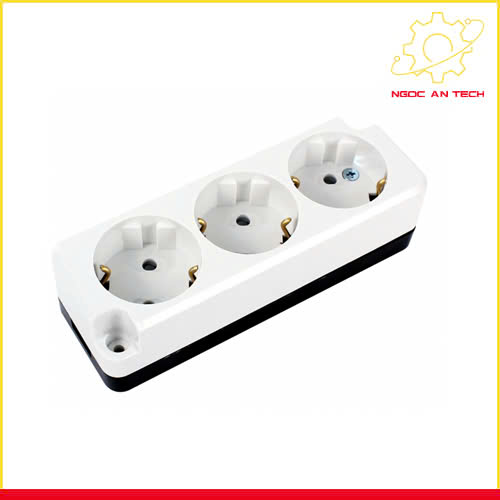 Ổ Cắm Điện 3 Lỗ Đế Nổi Hàn Quốc