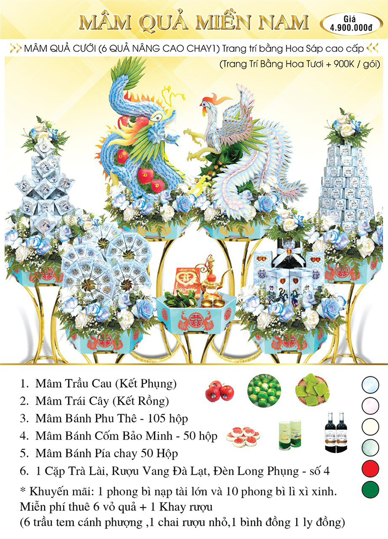 6 mâm quả nâng cao chay