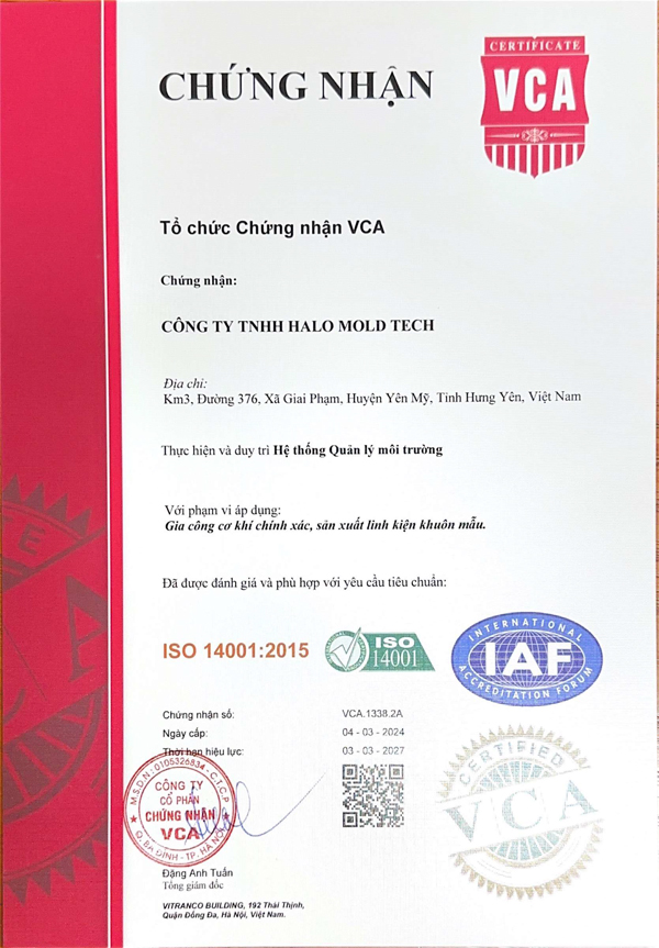 Giấy chứng nhận ISO 14001:2015