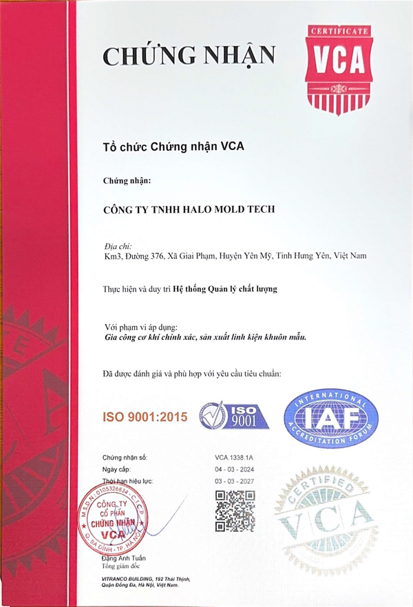 Giấy chứng nhận ISO 9001:2015