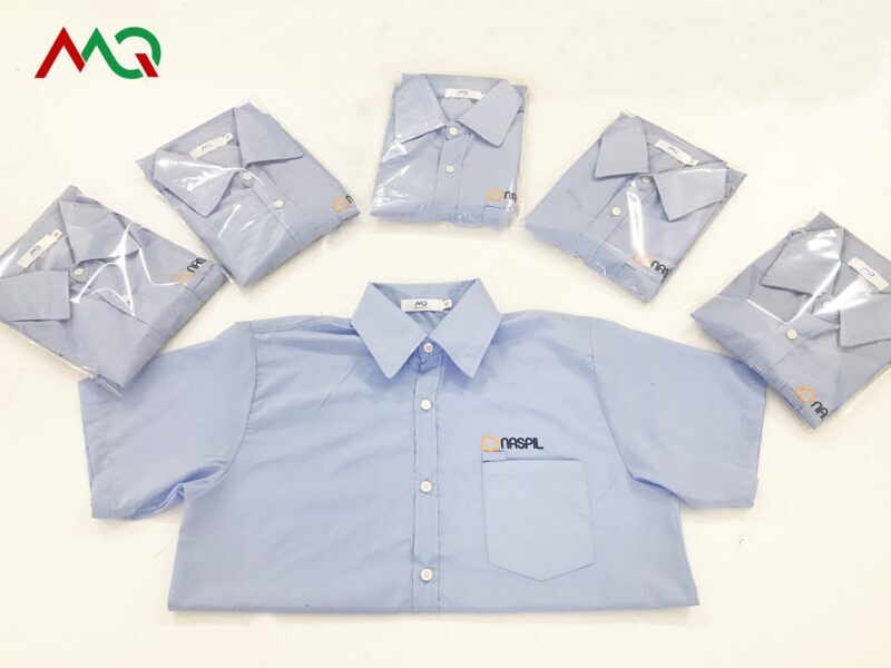 Áo đồng phục sơ mi công ty Naspil - May Đồng Phục Minh Quân - Công Ty TNHH May Đồng Phục Minh Quân