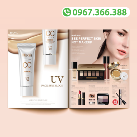 In catalogue mỹ phẩm