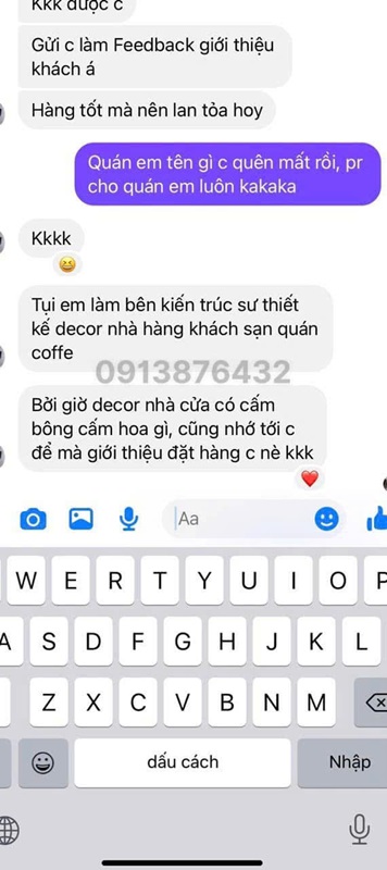 Hình ảnh khách hàng, shop hoa khô