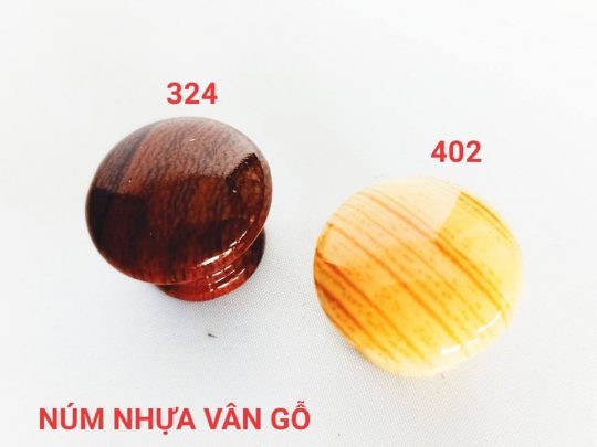 Núm nhựa vân gỗ vàng (nâu) to