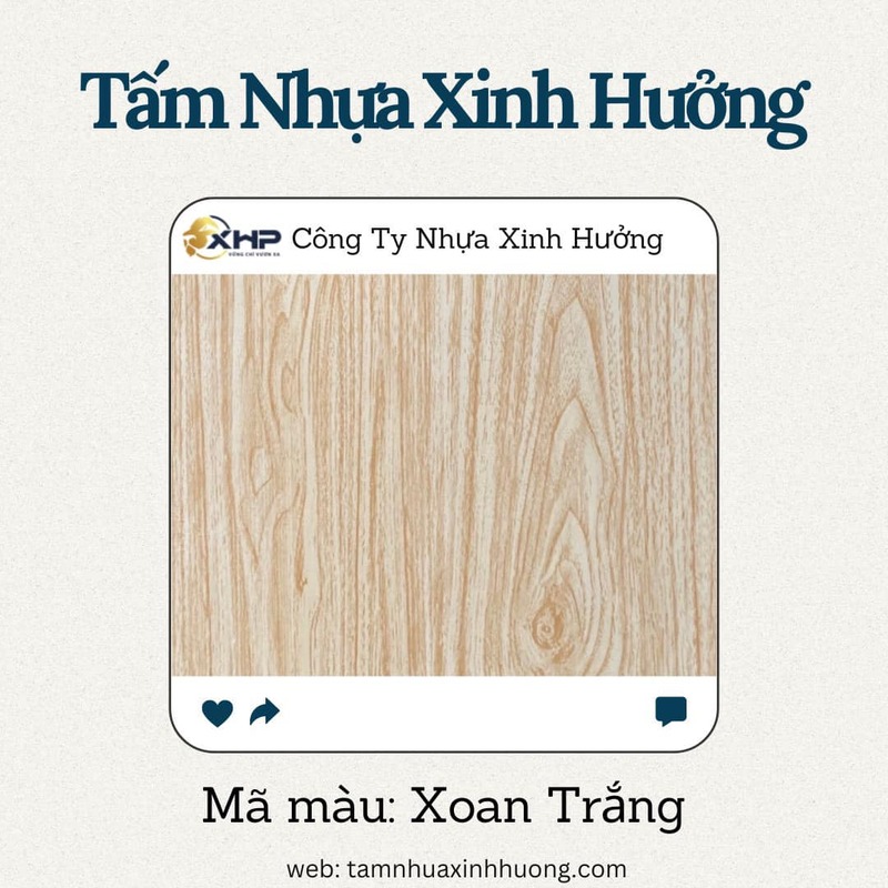 Tấm nhựa màu xoan trắng