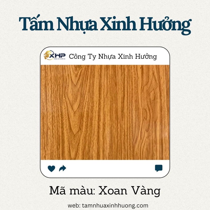 Tấm nhựa màu xoan vàng