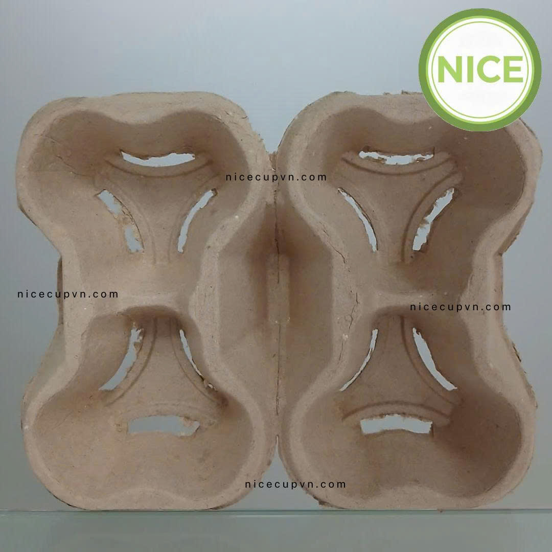 Khay bột giấy đựng ly - Bao Bì Giấy Và Nhựa Nice - Công Ty TNHH Quốc Tế Nice