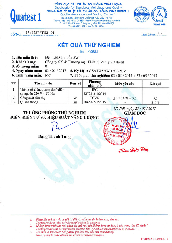 Chứng nhận chất lượng