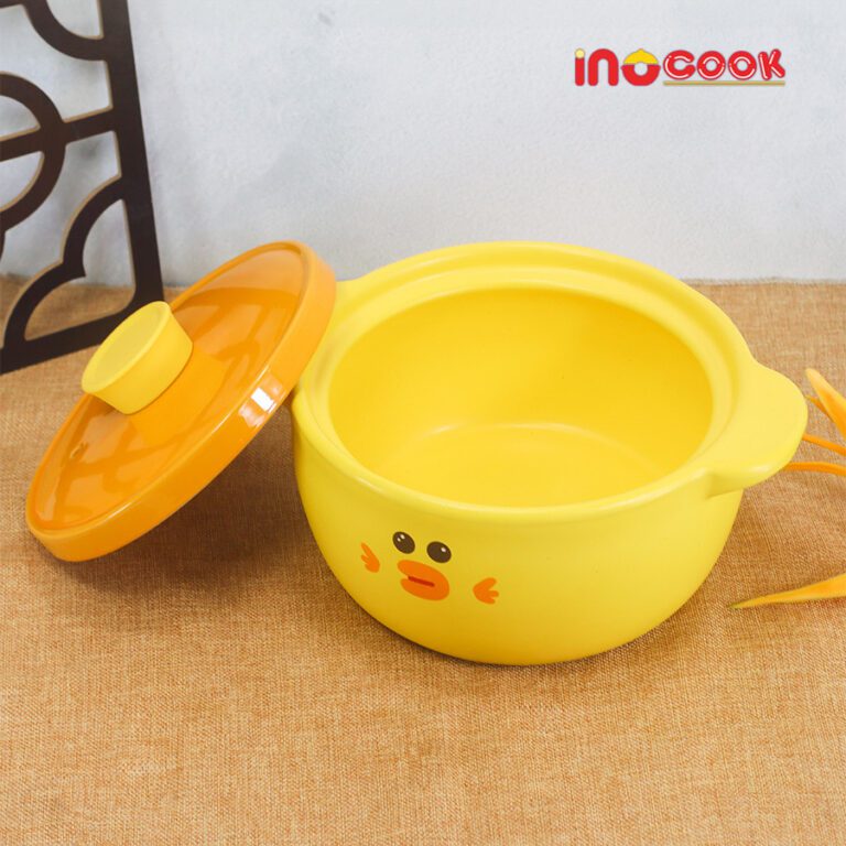 Nồi hầm Hàn Quốc hình vịt vàng Inocook INO032024