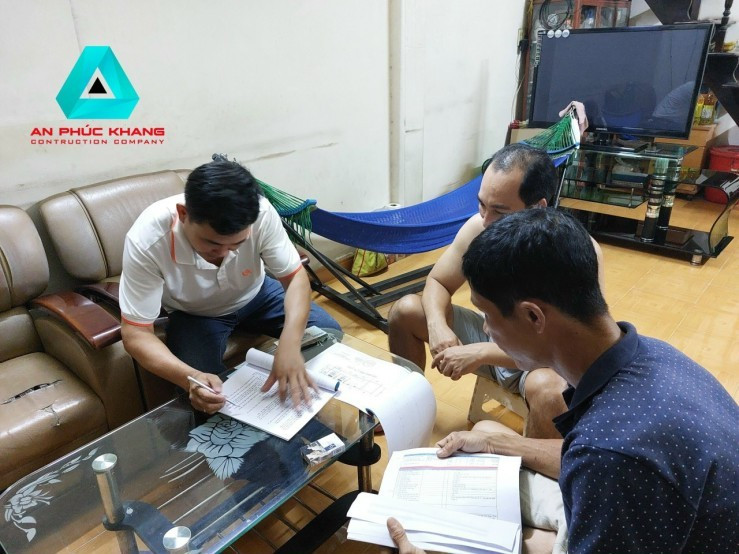 Hình ảnh thi công dự án công ty Xây Dựng An Phúc Khang
