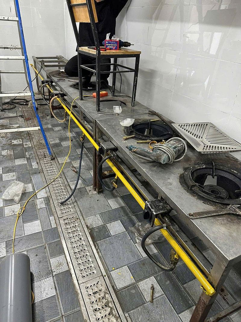 Hệ thống khí đốt bếp ăn công nghiệp
