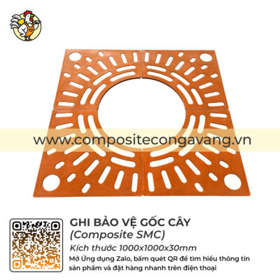 Ghi bảo vệ gốc cây composite