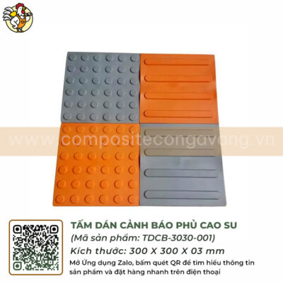 Tấm dán cảnh báo chống trượt phủ cao su
