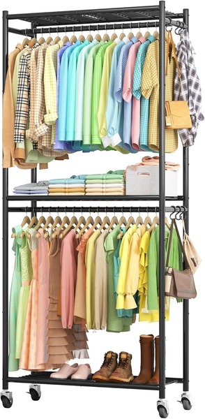 Giá treo quần áo kim loại cao 79.5cm có kệ và bánh xe - Đồ Nội Thất Kim Loại Dòng Chảy Việt Nam - Công Ty TNHH Dòng Chảy Việt Nam