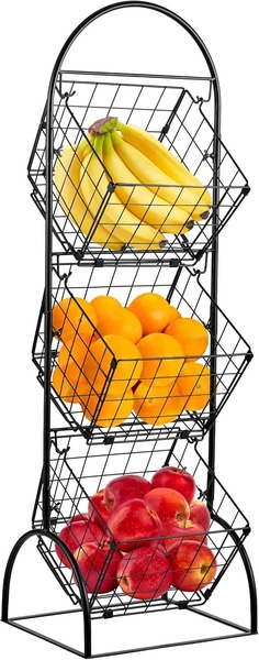 Kệ giỏ lưới 3 tầng trưng bày hàng hóa - Đồ Nội Thất Kim Loại Dòng Chảy Việt Nam - Công Ty TNHH Dòng Chảy Việt Nam