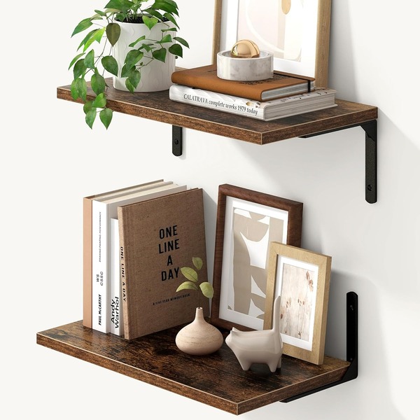 Bộ 2 kệ treo tường có giá đỡ kim loại