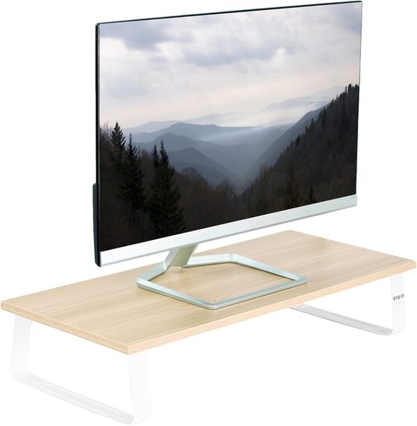 Kệ nâng màn hình bằng gỗ và thép công thái học 24 inch
