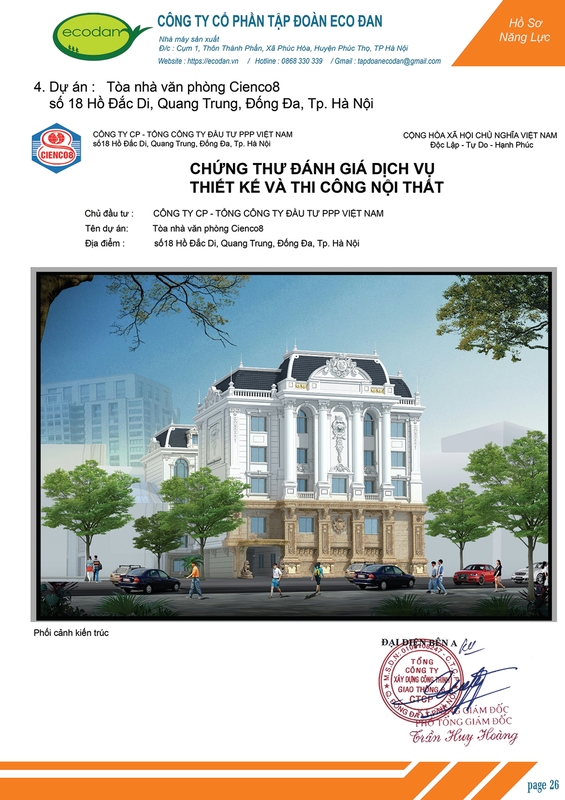 Dự án tòa nhà văn phòng Cienco8, Hà Nội
