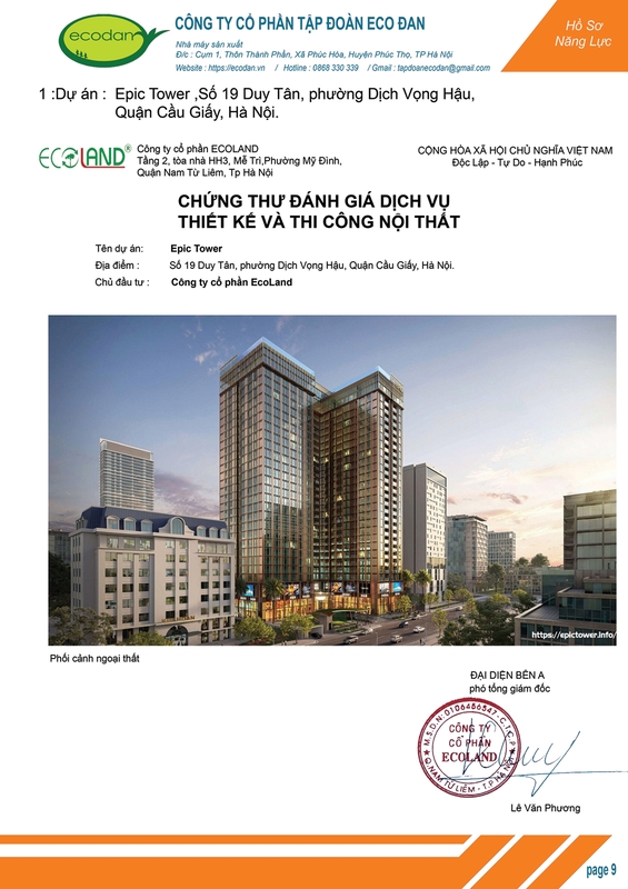 Dự án Epic Tower, Hà Nội