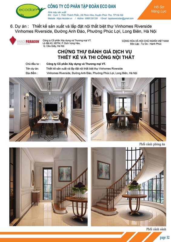 Dự án biệt thự Vinhomes Riverside, Hà Nội