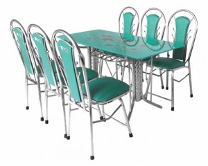 Bàn ăn inox chữ nhật