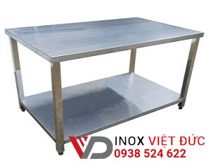 Bàn thao tác inox 2 tầng