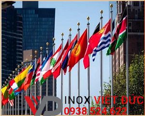 Cột cờ inox ngoài trời cao 4m