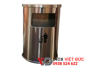 Thùng rác inox bán nguyệt