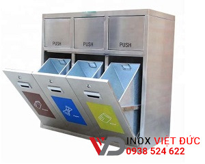 Thùng rác inox lớn