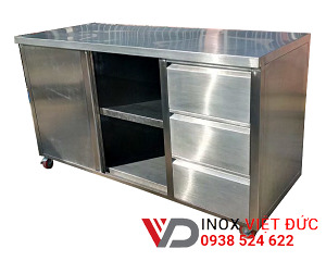 Tủ inox có hộc kéo