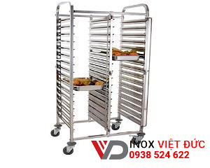 Xe đẩy khay inox 304
