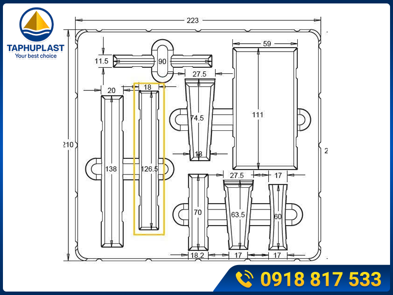 Khay nhựa mỹ phẩm - Khay Nhựa Định Hình Tâm Tấn Phúc - Công Ty TNHH Tâm Tấn Phúc