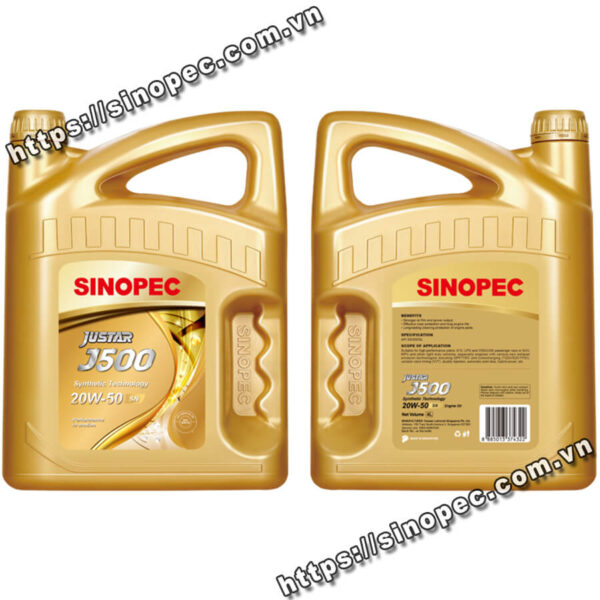 Dầu động cơ xăng Sinopec J500 20W-50 SL/CF - Dầu Nhớt Sinopec - Công Ty TNHH Vinabrothers