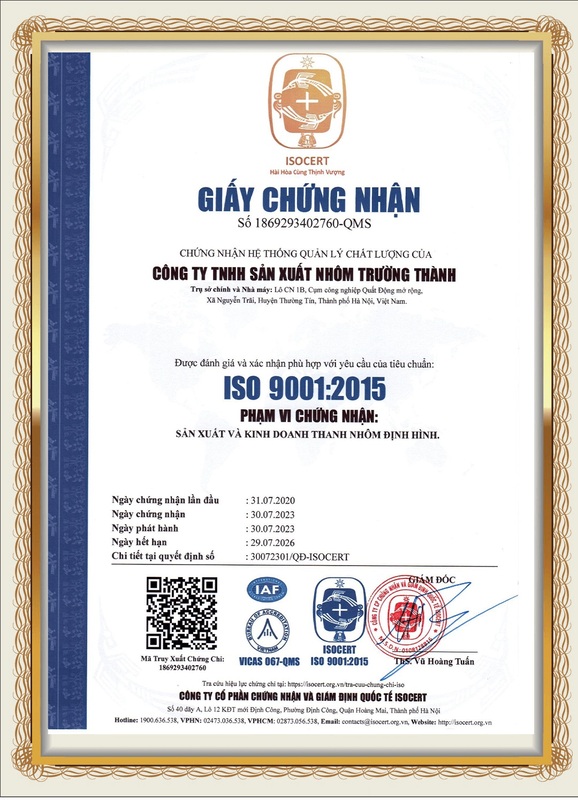 Chứng nhận ISO 9001:2015