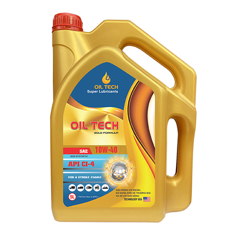 Dầu động cơ Diesel Oil Tech Gold Formula 10W40 API CI - Dầu Nhớt Oil Tech - Công Ty TNHH Kỹ Thuật Viettech