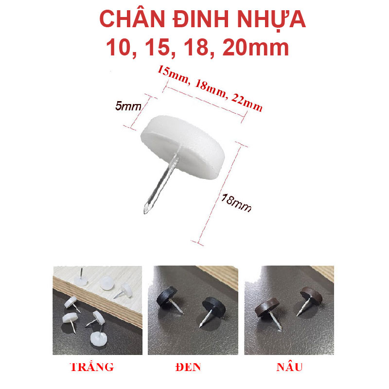 Chân đinh nhựa - Bánh Xe Đẩy Vina Caster - Công Ty TNHH Sản Xuất Thương Mại Vina Caster