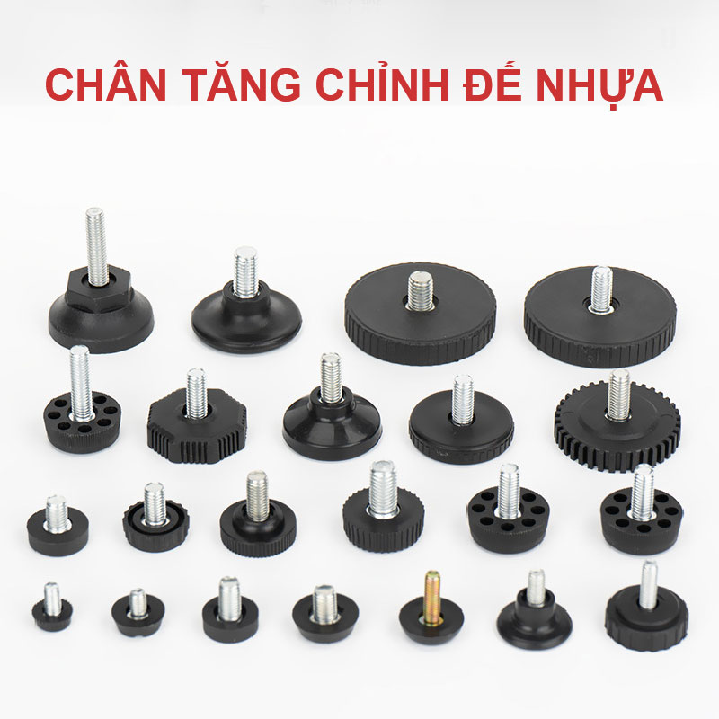 Chân tăng chỉnh đế nhựa - Bánh Xe Đẩy Vina Caster - Công Ty TNHH Sản Xuất Thương Mại Vina Caster