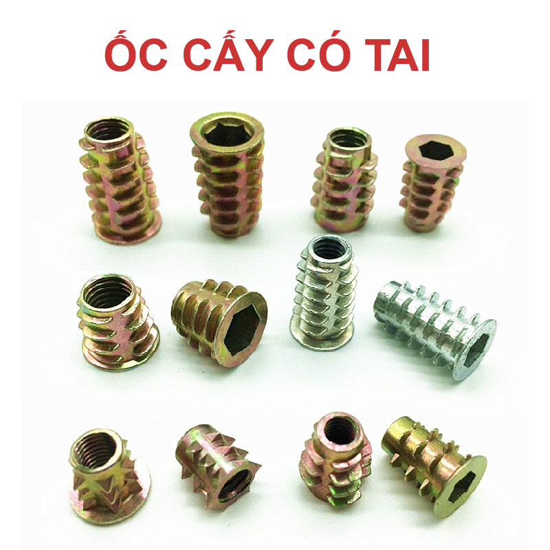Ốc cấy có tai - Bánh Xe Đẩy Vina Caster - Công Ty TNHH Sản Xuất Thương Mại Vina Caster