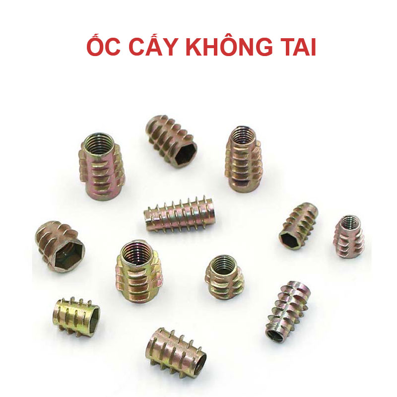 Ốc cấy không tai - Bánh Xe Đẩy Vina Caster - Công Ty TNHH Sản Xuất Thương Mại Vina Caster