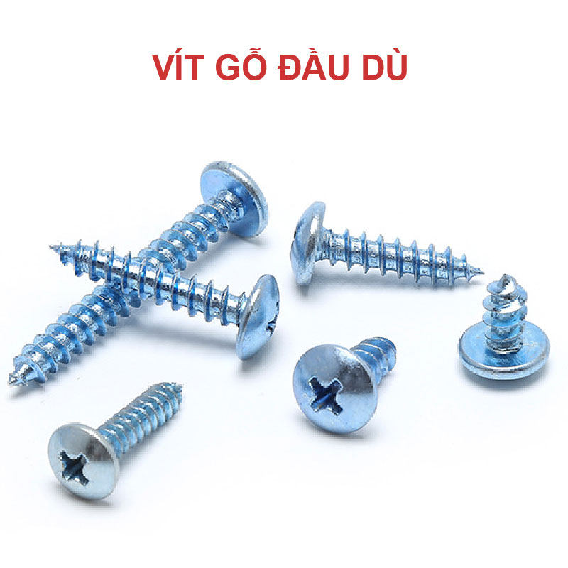 Vít gỗ đầu dù - Bánh Xe Đẩy Vina Caster - Công Ty TNHH Sản Xuất Thương Mại Vina Caster