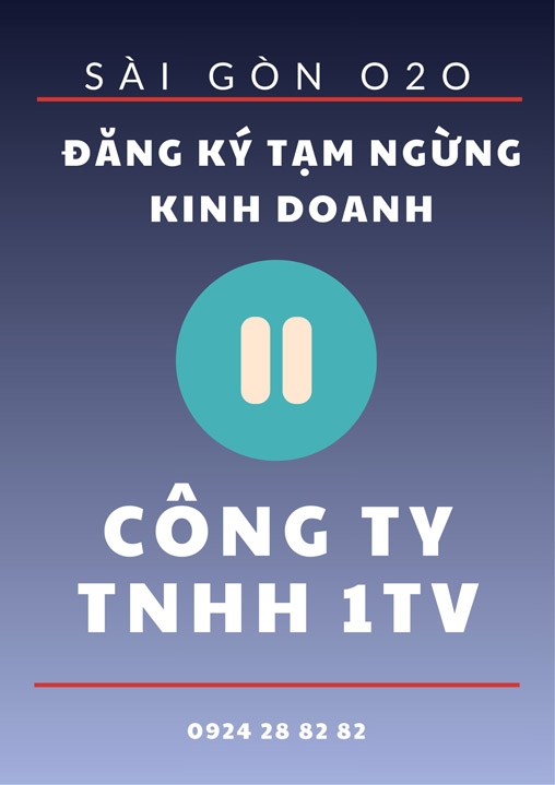 Tạm ngừng kinh doanh Công Ty TNHH MTV