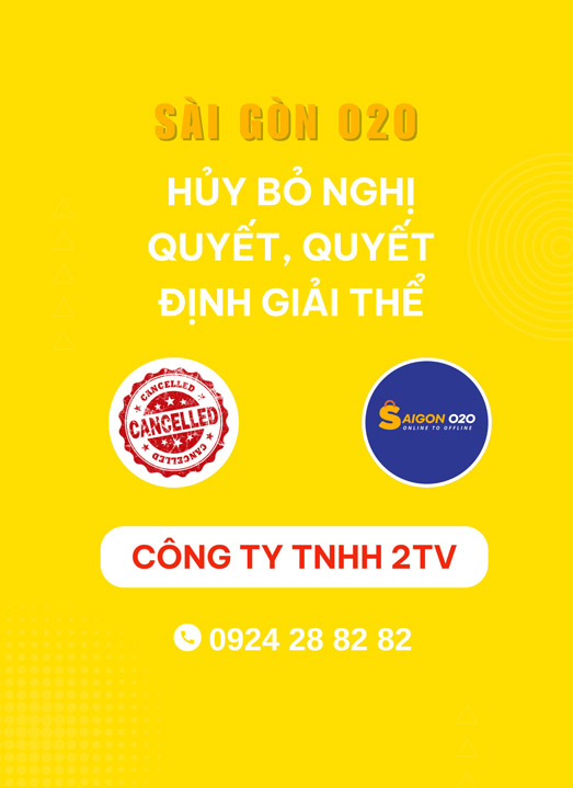 Hủy bỏ quyết định giải thể Công Ty TNHH 2TV