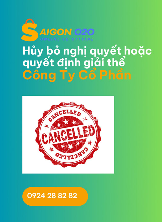 Hủy bỏ quyết định giải thể Công Ty Cổ Phần