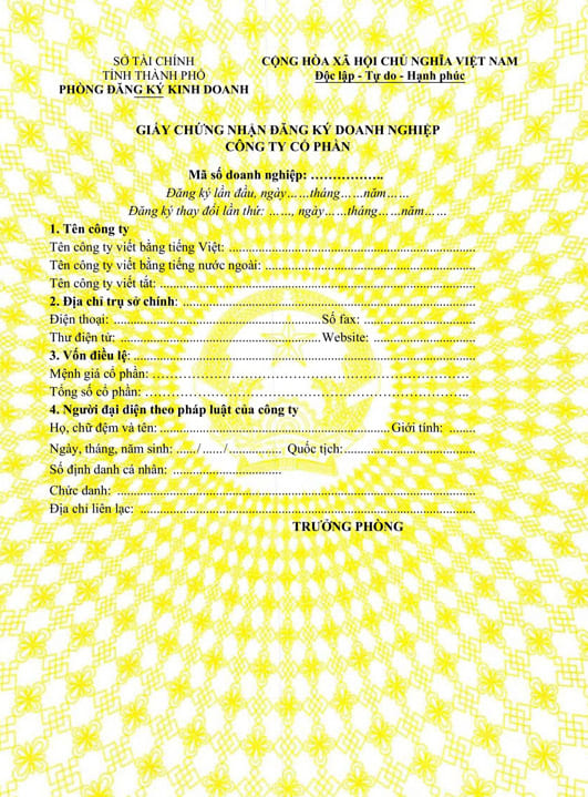 Thành lập Công Ty Cổ Phần