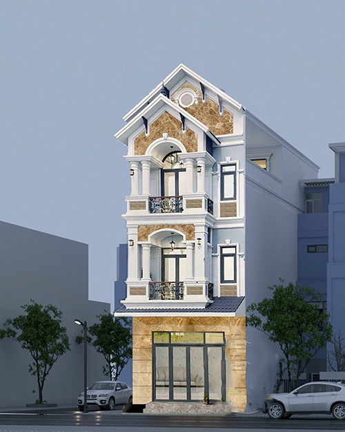 Công trình nội thất nhà ống 3 tầng 1 tum