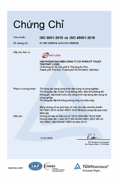 Chứng chỉ ISO
